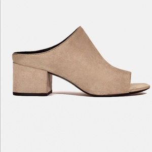 3.1 Phillip Lim Suede Open Toe Slip On Slide